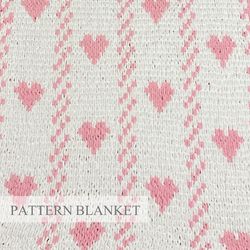 Alize Puffy More Pattern, Finger Knit Blanket Pattern, Loop Yarn Blanket Pattern, Love Hearts Blanket Pattern
