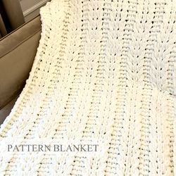 Beginner Finger Knit Blanket Pattern, Alize Puffy Blanket Pattern, Loop Yarn Blanket Pattern,