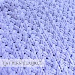 Beginner Finger Knit Blanket Pattern, Alize Puffy Blanket Pattern, Loop Yarn Blanket Pattern