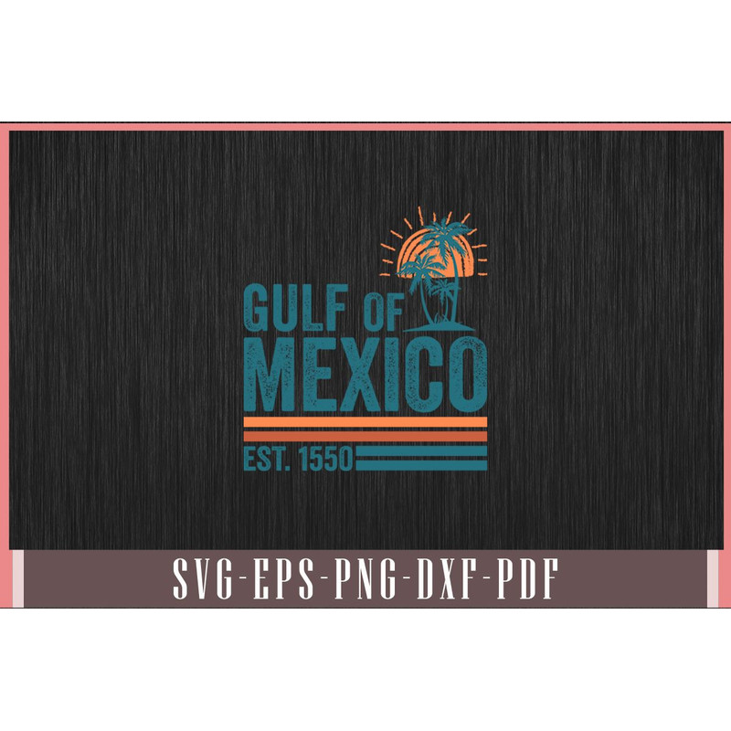 Gulf Of Mexico Est 1550 Retro Vintage 0