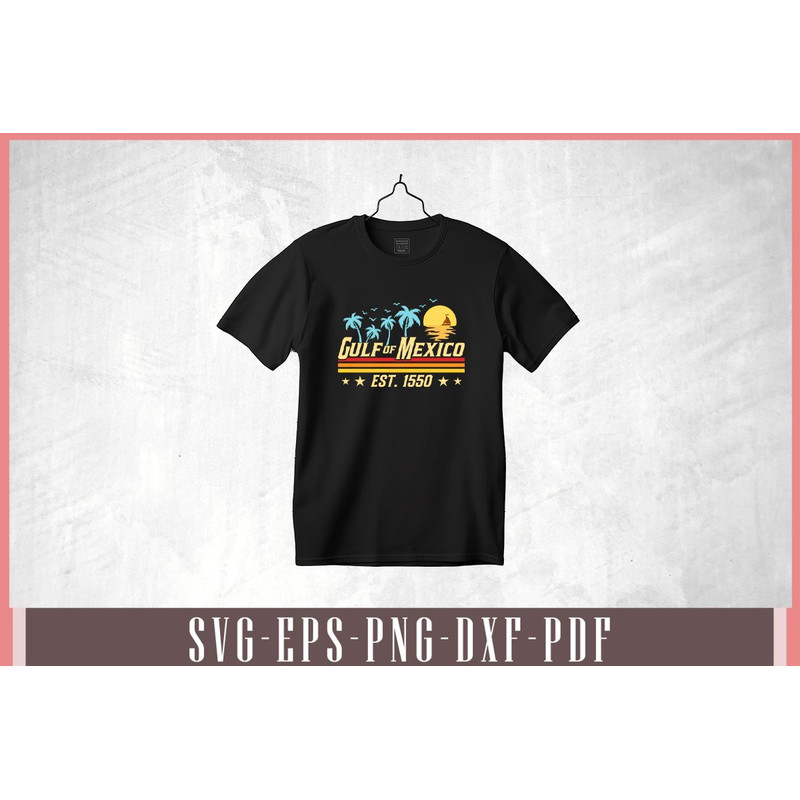 Gulf Of Mexico Forever Retro Vintage Beach Svg Design 1