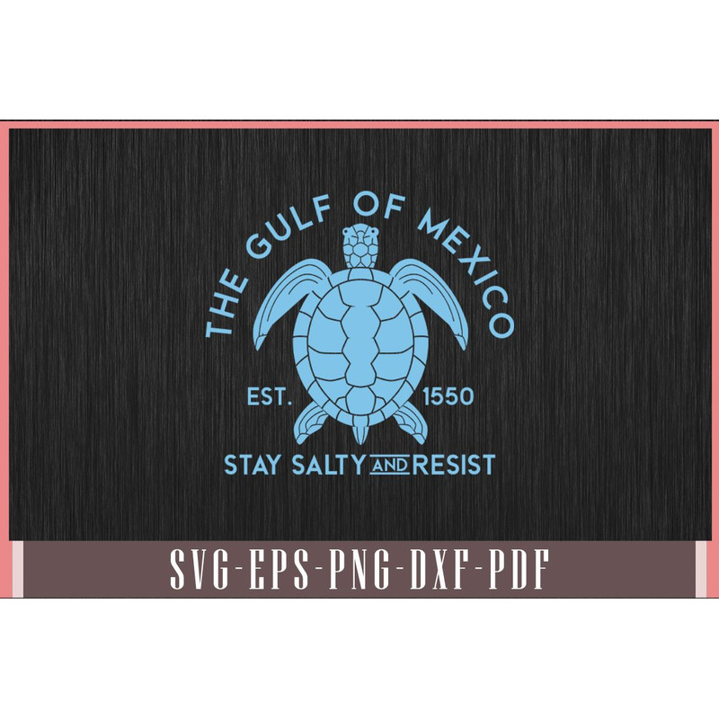 Gulf Of Mexico Turtle Funny Svg Design 0