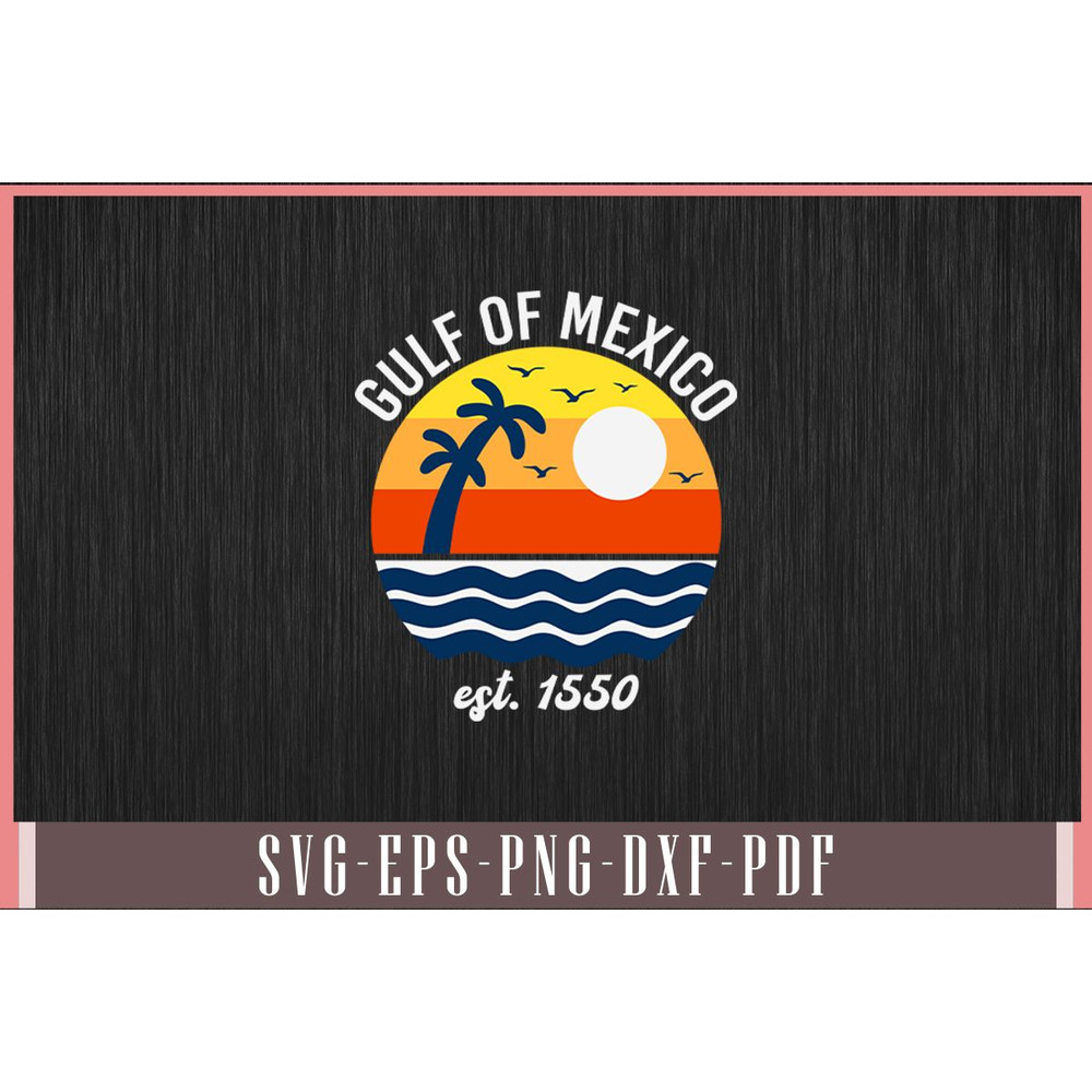 Gulf Of Mexico Retro Svg Design 0
