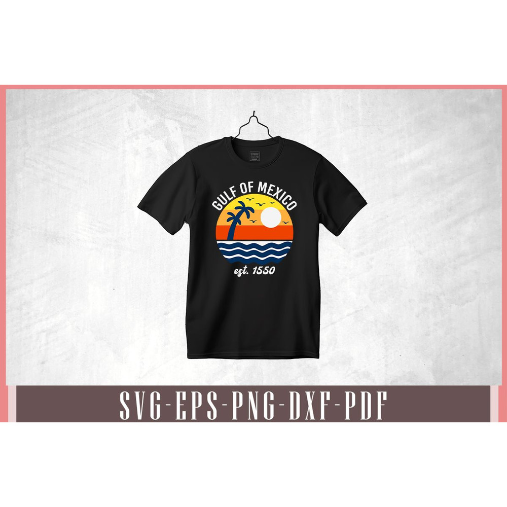 Gulf Of Mexico Retro Svg Design 1