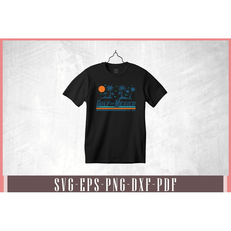 Gulf Of Mexico Since 1550 Retro Vintage Beach 1