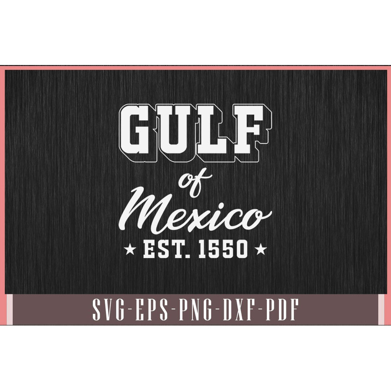 Gulf Of Mexico Since 1550 Retro Vintage Beach Svg Design 0