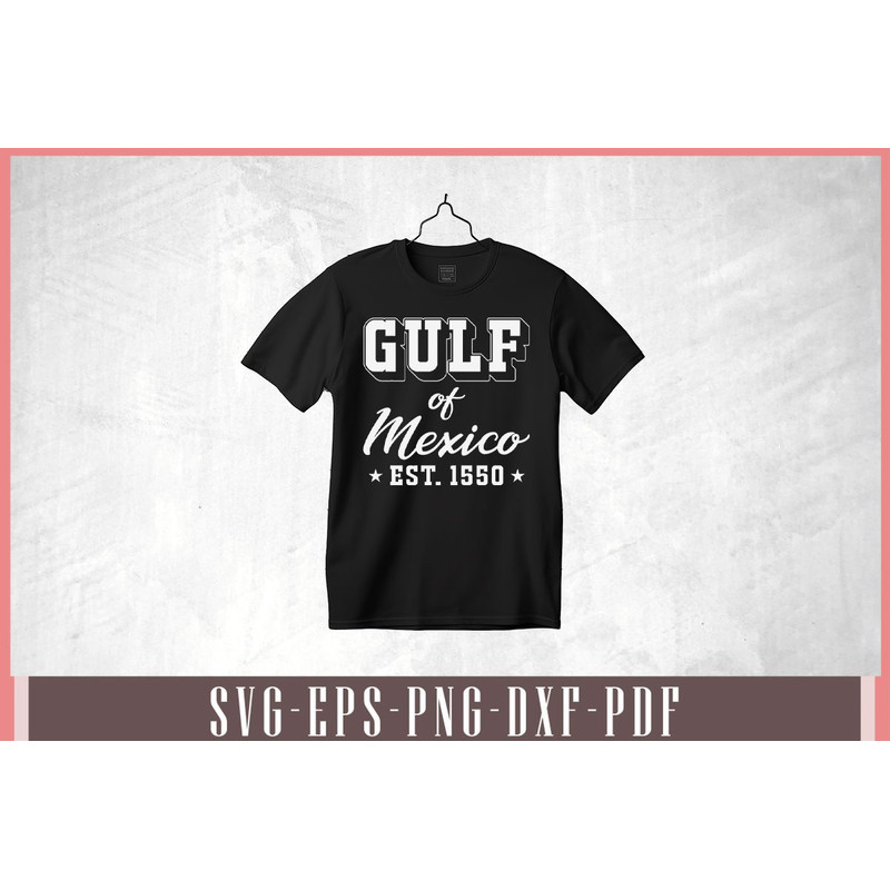 Gulf Of Mexico Since 1550 Retro Vintage Beach Svg Design 1