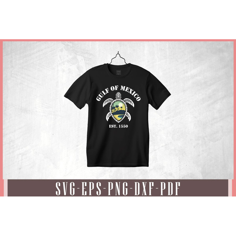 Gulf Of Mexico Turtle Est 1550 Svg Design 1