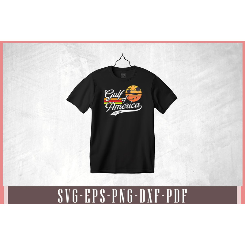 Gulf Of USA America Est 2027 Vintage Retro Svg Design 1