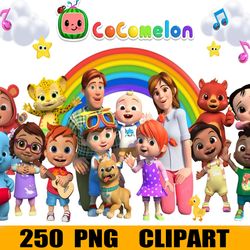 250 cocomelon bundle birthday family png, cocomelon png, cocomelon clipart, birthday family, digital download