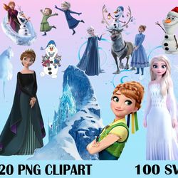 620 frozen bundle png, frozen png, frozen family png, frozen birthday png, elsa olaf anna frozen png, digital download
