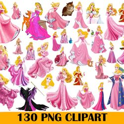 130 sleeping beauty png clipart, aurora png, aurora clipart, sleeping beauty png, princess birthday png,digital download