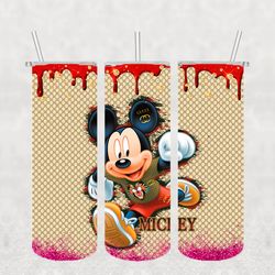 mickey gucci tumbler 20oz skinny png, gucci tumbler png, fashion 20oz skinny tumbler, fashion brand png, instant downloa