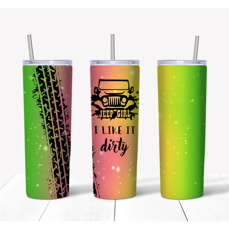 Jeep Girl - I Like It Dirty - Neon Green Pink Yellow Mockup.png