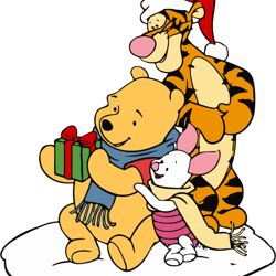 winnie the pooh christmas svg, piglet svg, tigger svg, eeyore svg, winnie the pooh svg, christmas svg, digital download