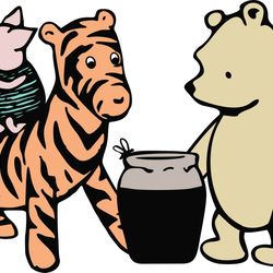 tigger piglet pooh svg, winnie the pooh svg, winnie the pooh png, pooh svg, winnie the pooh clipart, instant download