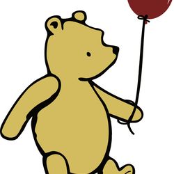 pooh solid balloon svg, winnie the pooh svg, winnie the pooh png, pooh svg, winnie the pooh clipart, instant download