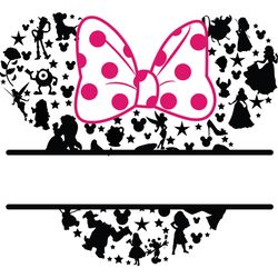 minnie name split svg, disney family svg, minnie svg, minnie mouse svg, mickey svg, disney svg, mickey face svg, cut fil