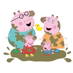peppa pig svg, peppa pig family svg, peppa pig family clipart, pig svg, peppa svg, digital download-259