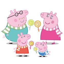 peppa pig svg, peppa pig family svg, peppa pig family clipart, pig svg, peppa svg, digital download-301