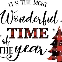 its the most wonderful time of the year svg, buffalo plaid christmas svg, digital download