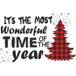 it's the most wonderful time of the year svg, buffalo plaid christmas svg, christmas svg, digital download