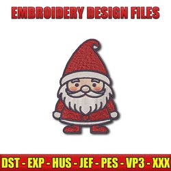 santa gnome - santa christmas machine embroidery design, santa embroidery, embroidery instant download
