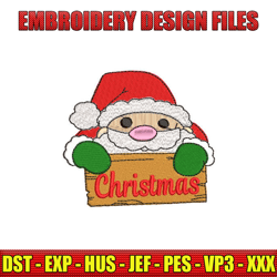 santa claus - santa christmas machine embroidery design, santa embroidery, embroidery instant download