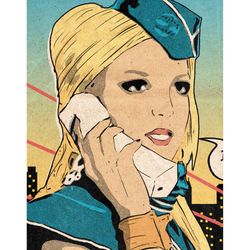 britney spears toxic vintage poster - comic cover art for fans