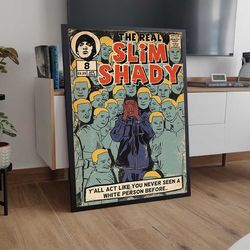 eminem & dr. dre - the real slim shady - vertical matte poster, gift
