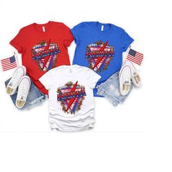 retro merica leopard 4th of july t-shirt, america