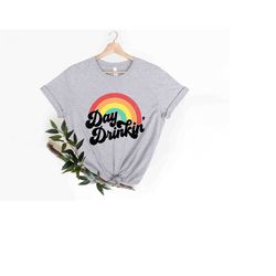 day drinkin' vintage rainbow t-shirt, vacation mode shirt,