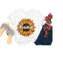 mama sunflower t-shirt, mothers day shirt, mom shirts,