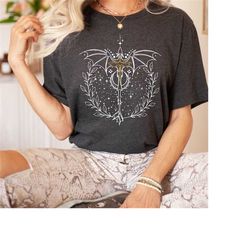 fourth wing dragon romantasy fantasy-back comfort color shirt,fourth