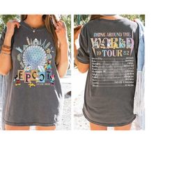 epcot drink around the world comfort colors shirt,