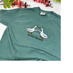 goose t-shirt- goose embroidered t-shirt- funny shirt- comfort