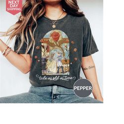 retro beauty and the beast comfort colors shirts,