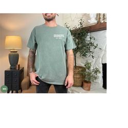 custom grandpa comfort colors shirt, minimalist grandpa shirt,