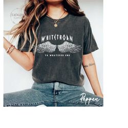 comfort colors bookish, rowan whitethorn t-shirt, throne of