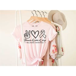 peace love cure melanoma awareness shirt, peace love cure, cancer awareness, dermatology shirt, motivational shirt, canc