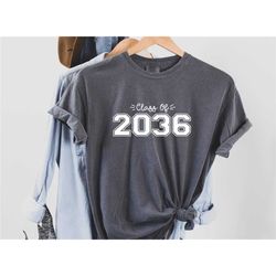 comfort colors class of 2036 shirt,custom school shirt,first day school shirt,pre-kindergarten graduation shirt,kinderga