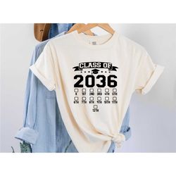 comfort colors class of 2036 shirt,custom school shirt,pre-kindergarten graduation shirt,first day school shirt,kinderga