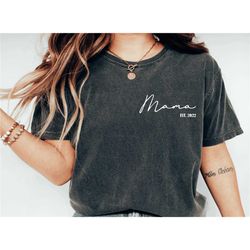 mama est 2023 shirt, mom est 2023,mama shirt, cute mom tee, new mom shirt, baby shower gift,mother's day gift,mother's d
