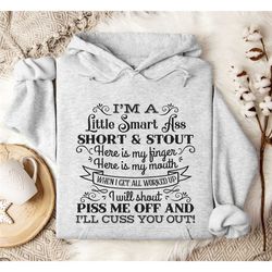 i'm a little smart ass sweatshirt, funny shirt, sarcastic shirt, gift for her, funny sweatshirt, sarcastic sweatshirt,fu