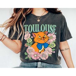 toulouse floral retro shirt, the aristocats t-shirt, disney aristocat shirt, disney cat tee gift ideas for men women cat
