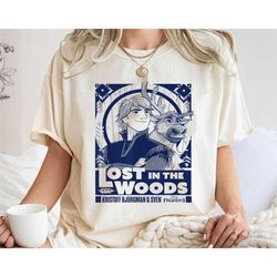 kristoff & sven shirt, lost in the woods poster t-shirt, frozen tee, disney family vacation, disneyland trip