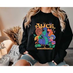 caterpillar and flowers vintage shirt, alice in wonderland t-shirt, disney family vacation, disneyland trip