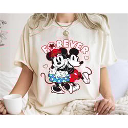 mickey and minnie love shirt, forever t-shirt, mickey & friends tee, valentine's day, disney couple, magical love sublim