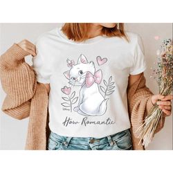 how romantic marie cat shirt, the aristocats t-shirt, disney cats tee, family vacation, disneyland trip