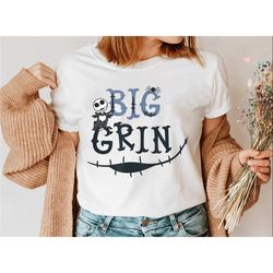 halloween big grin shirt, the nightmare before christmas t-shirt, disney family vacation, disneyland trip